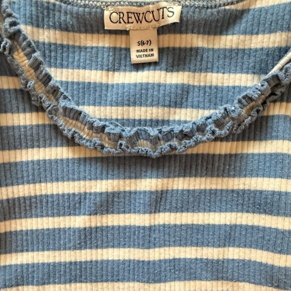 CrewCuts | Stripped Ruffle Tank 6-7 - Picture 2 of 2